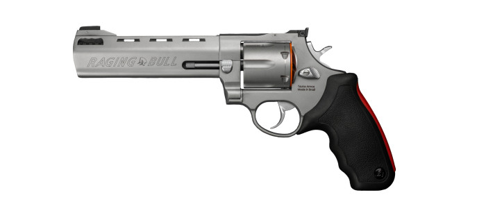 Revolver Taurus model 444 Raging Bull, Ráže: .44 Mag, hl.: 6,5", 6ran, compenzátor, nerez Revolver Taurus model 444 Raging Bull, Ráže: .44 Mag, hl.: 6,5", 6ran, compenzátor, nerez